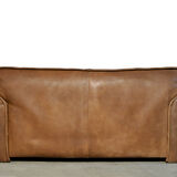 Neck leather 2-seater sofa by Hugo de Ruiter for Leolux, 1970s Netherlands