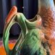 Glazed ceramic duck-shaped pitcher – St-Clément, France (1950s-60s)
