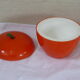 Orange apple, made in plastic ice bucket france, vintage 1970