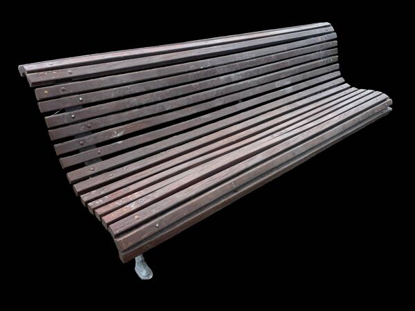 Banc de la ville de Barcelone en fonte et bois