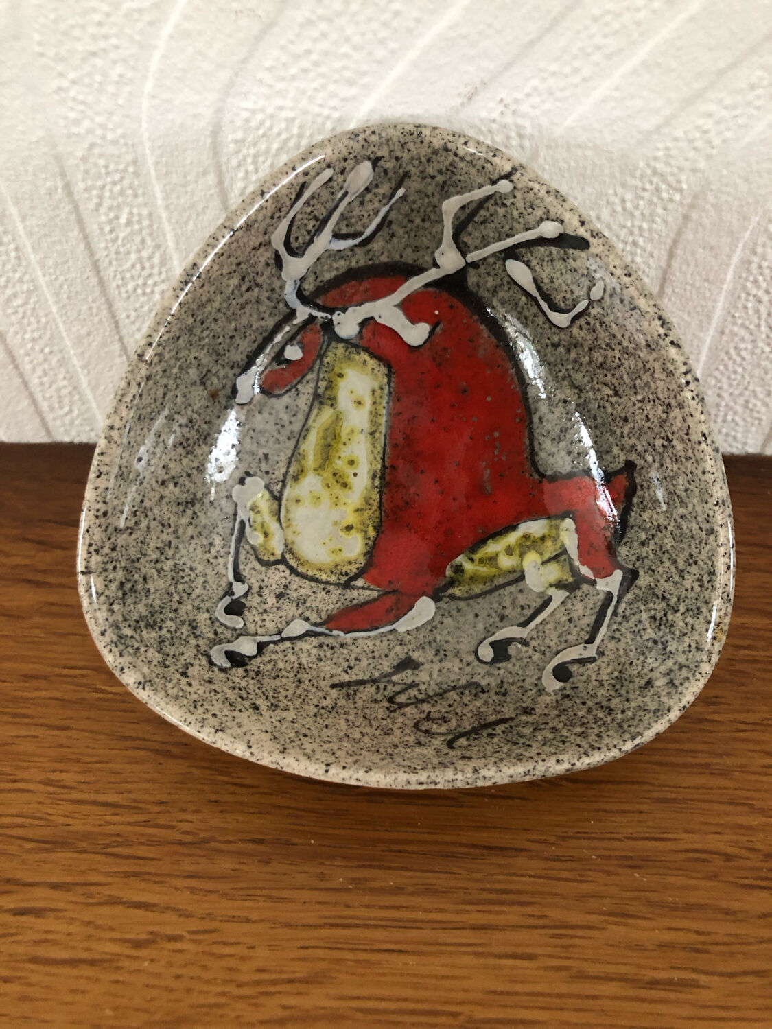 Vide-poche en faience signé Gegel année 60