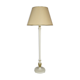 Lampadaire Art Déco en bois peint blanc et doré, 1925