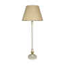 Art Deco floor lamp in white and gilded painted wood, 1925