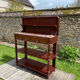 Console desserte acajou et marbre