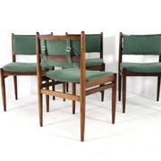 Ensemble de 4 chaises en palissandre 'Quern' - style moderne du milieu du siècle
