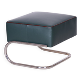 Czech Bauhaus Ottoman in Chrome, Steel and Leather by R Slezák for Slezak Factories, 1930s