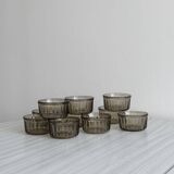 10 ramequins en verre fumé