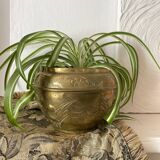 Gilded brass flowerpot