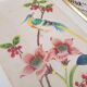Japanese print on paper drawing of bird and flowers