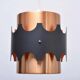 Set of two mid-century copper-colored German pendant lamps