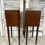 Pair of mahogany bedside tables
