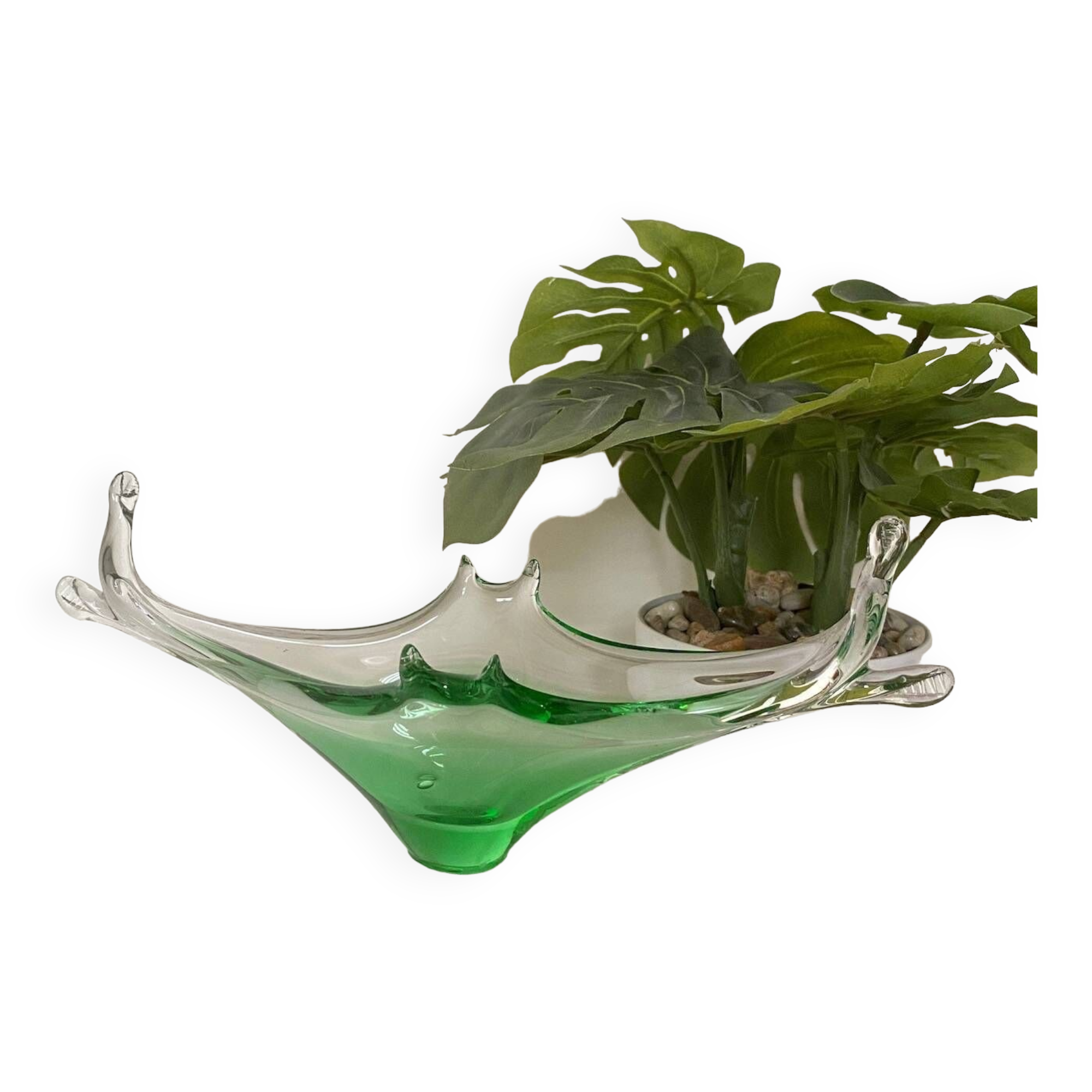 Gondole en verre de Murano vert - Sommerso