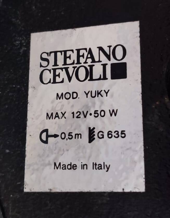 Vintage metal floor lamp "Yuki" Italian designer Paolo Francesco Piva