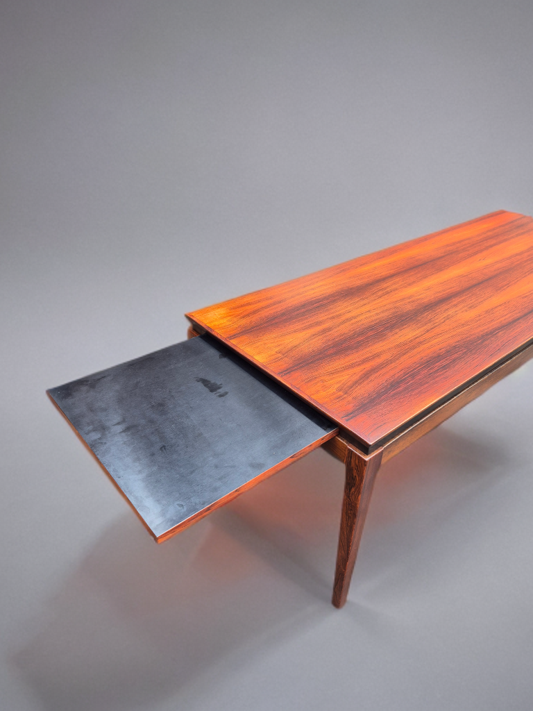 Extendable coffee table in rosewood, Danish vintage 1960s