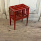 Wooden magazine rack, red patina, England circa 1900
