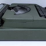 Rooy portable typewriter 1950s khaki metal