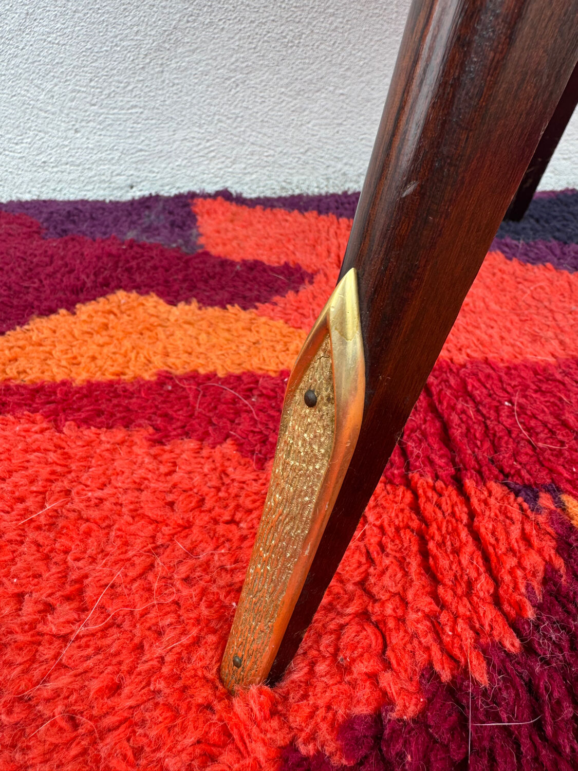 1950s half-moon tripod bedside table