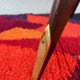 1950s half-moon tripod bedside table