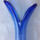 blue glass vase