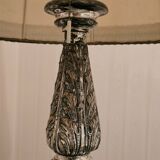 Old silver metal floor lamp