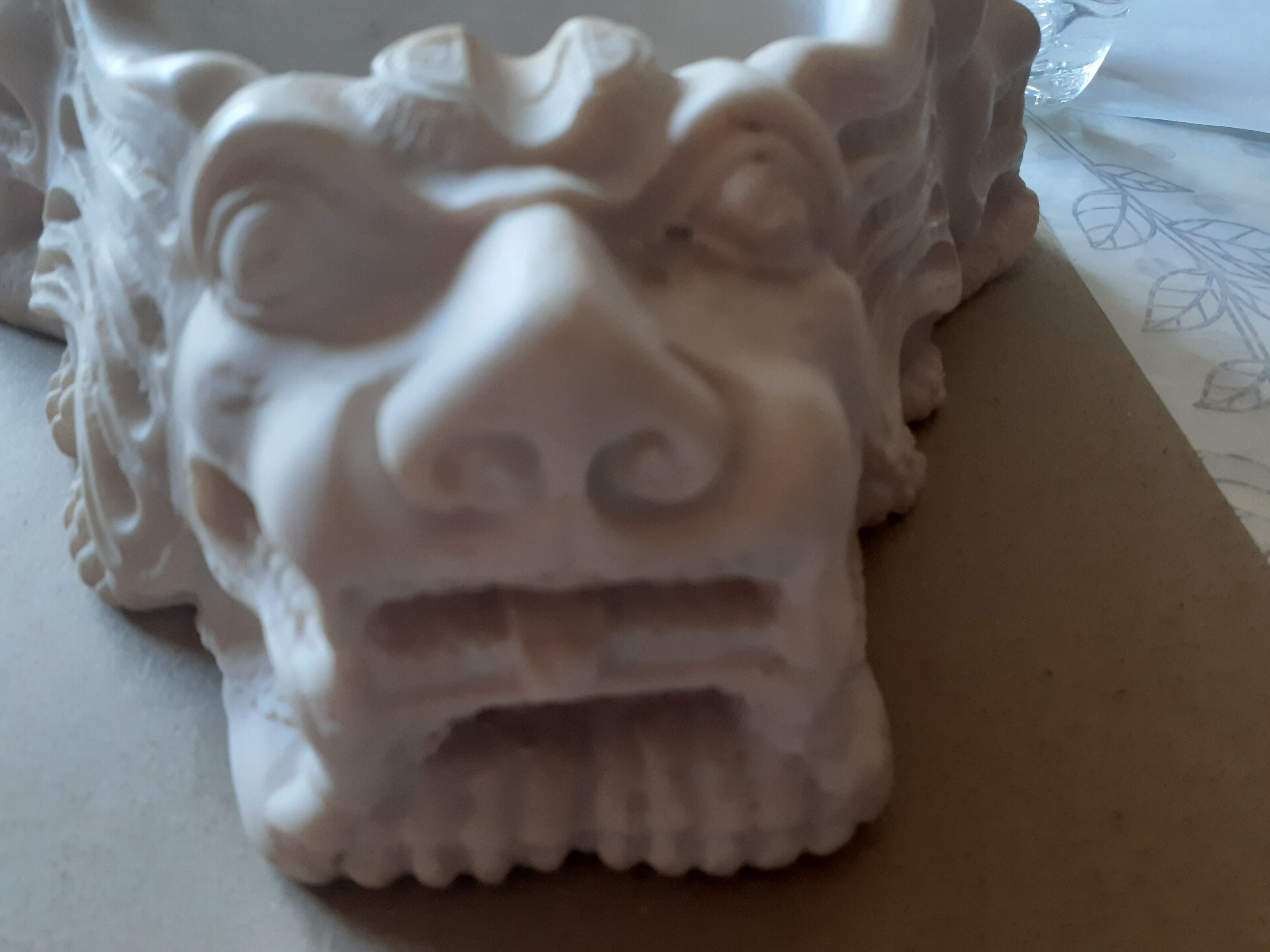 Plaster dragon ashtray