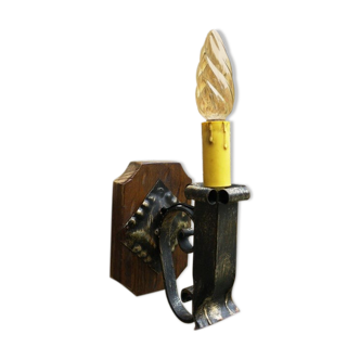 Forged iron sconce