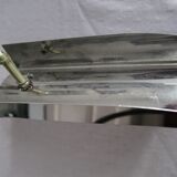 Pair of design wall sconces inox 1970 tube and slots