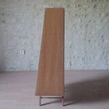 Vintage secretary 1960s inclined design light wood compass feet