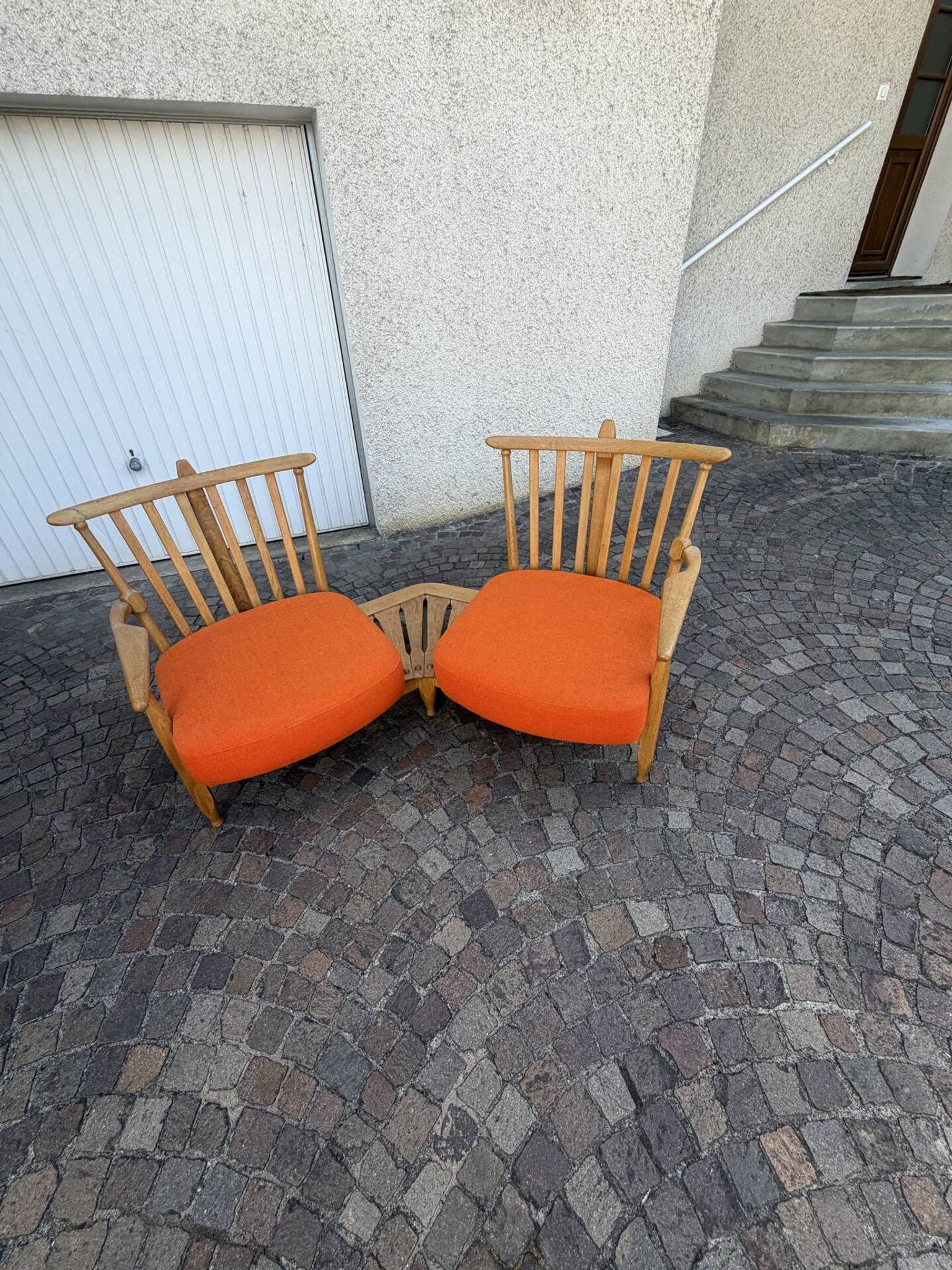 Robert guillerme  & jacques chambron banquette éventail