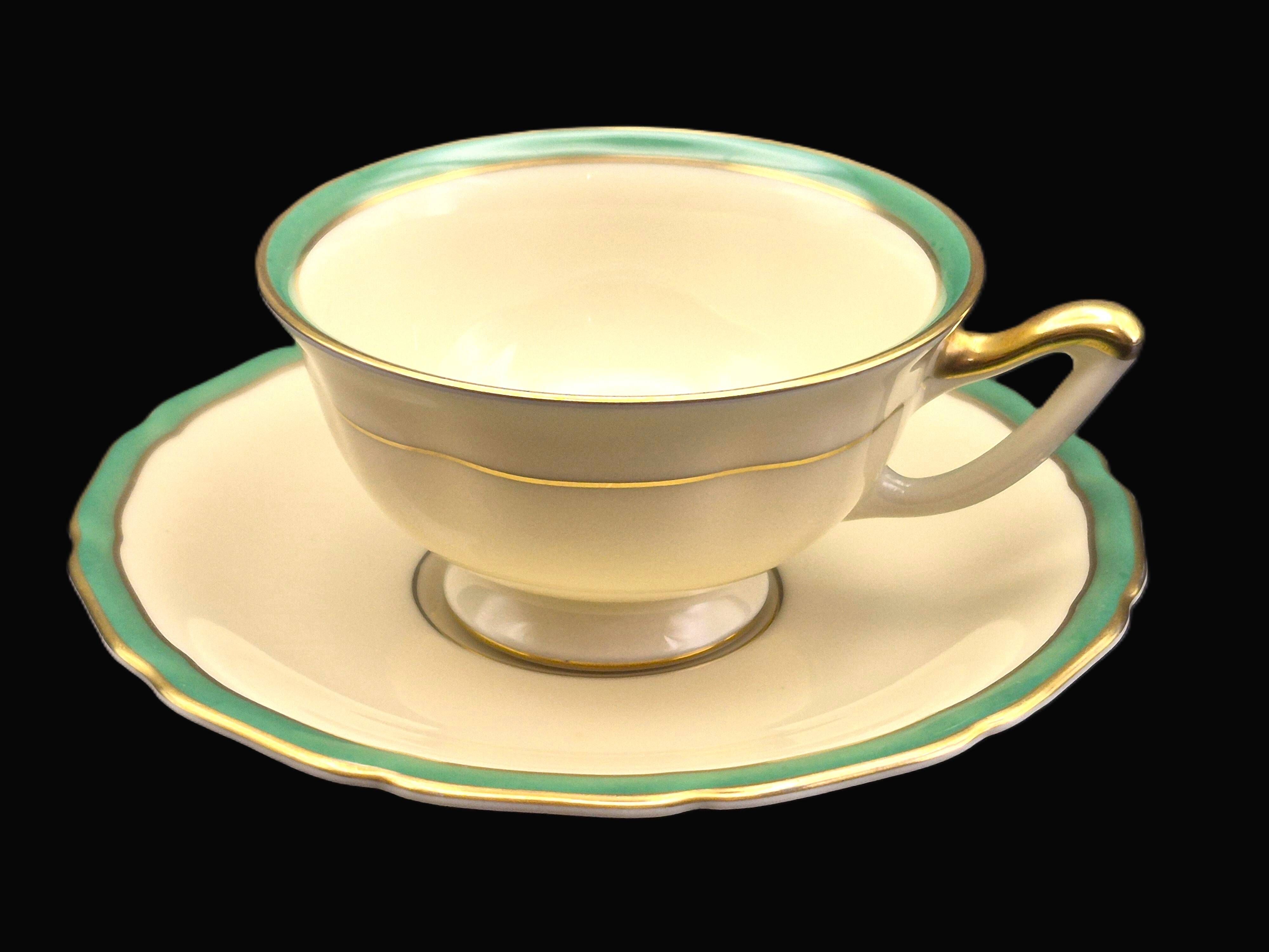 Set of three antique Thomas Bavaria cups – Ivory porcelain