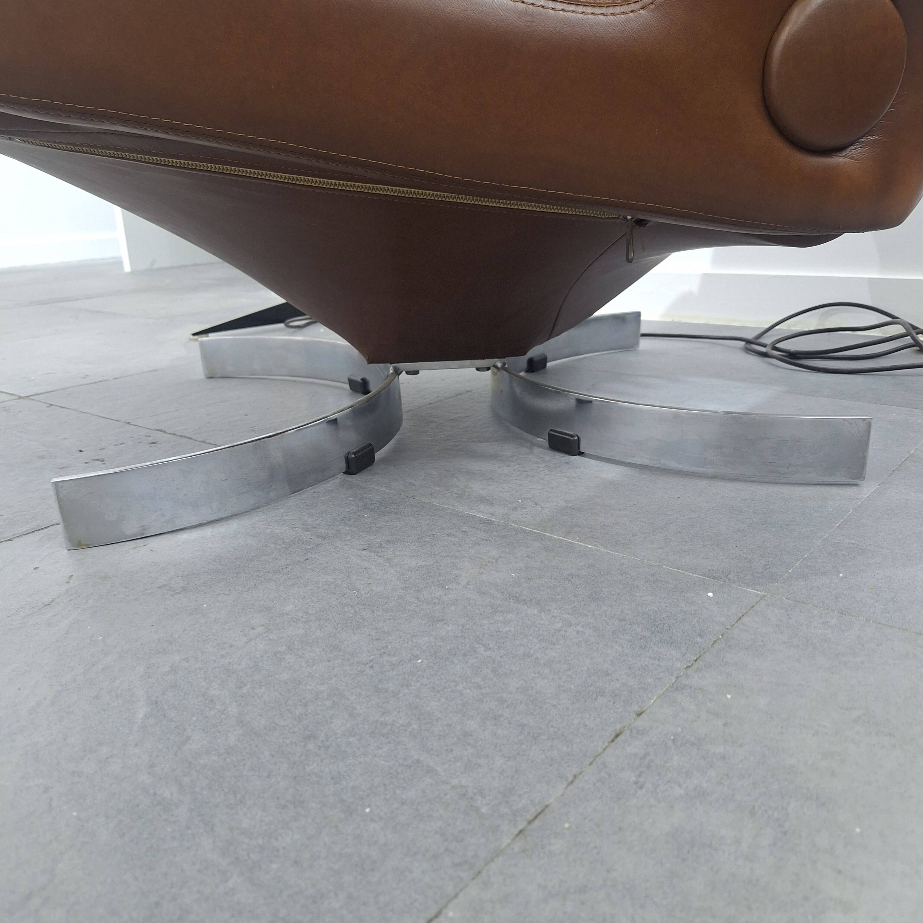 60s leather armchair