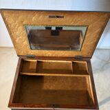 Coiffeuse ancienne style Napoléon III – Bois noirci et loupe de noyer