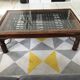 Tray coffee table decorated with a wrought iron trellis from 60-70