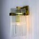 Gaetano Sciolari for Lightolier wall sconce, Murano glass rods & gilt brass, Italy, 1970s