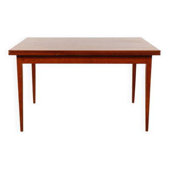 Table extensible en noyer, années 50-60-70