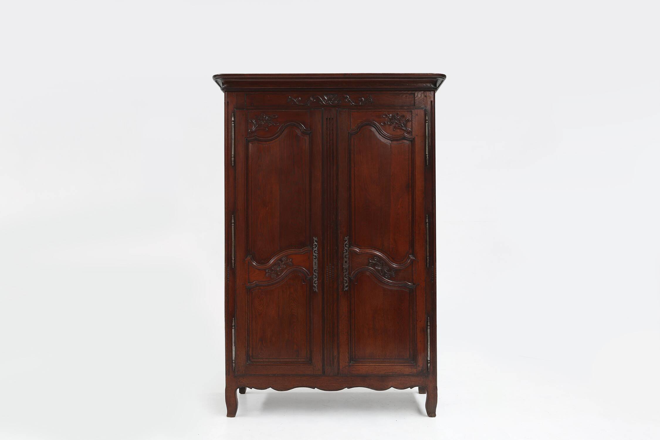 Large French antique carved bridal Armoire in Louis XVI style, 1850