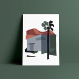 Palm tree - art print (A4) signed ACKEOGH