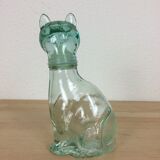 Zoomorphic bottle, glass cat