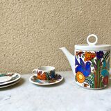 Coffee maker and ceramic coffee cup Villeroy and Boch Acapulco vintage 70s