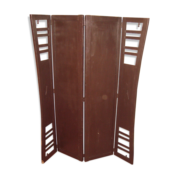 Paravent noir en bois