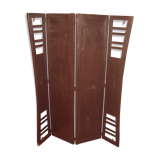 Paravent noir en bois