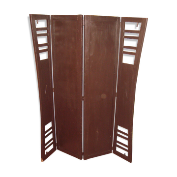 Paravent noir en bois