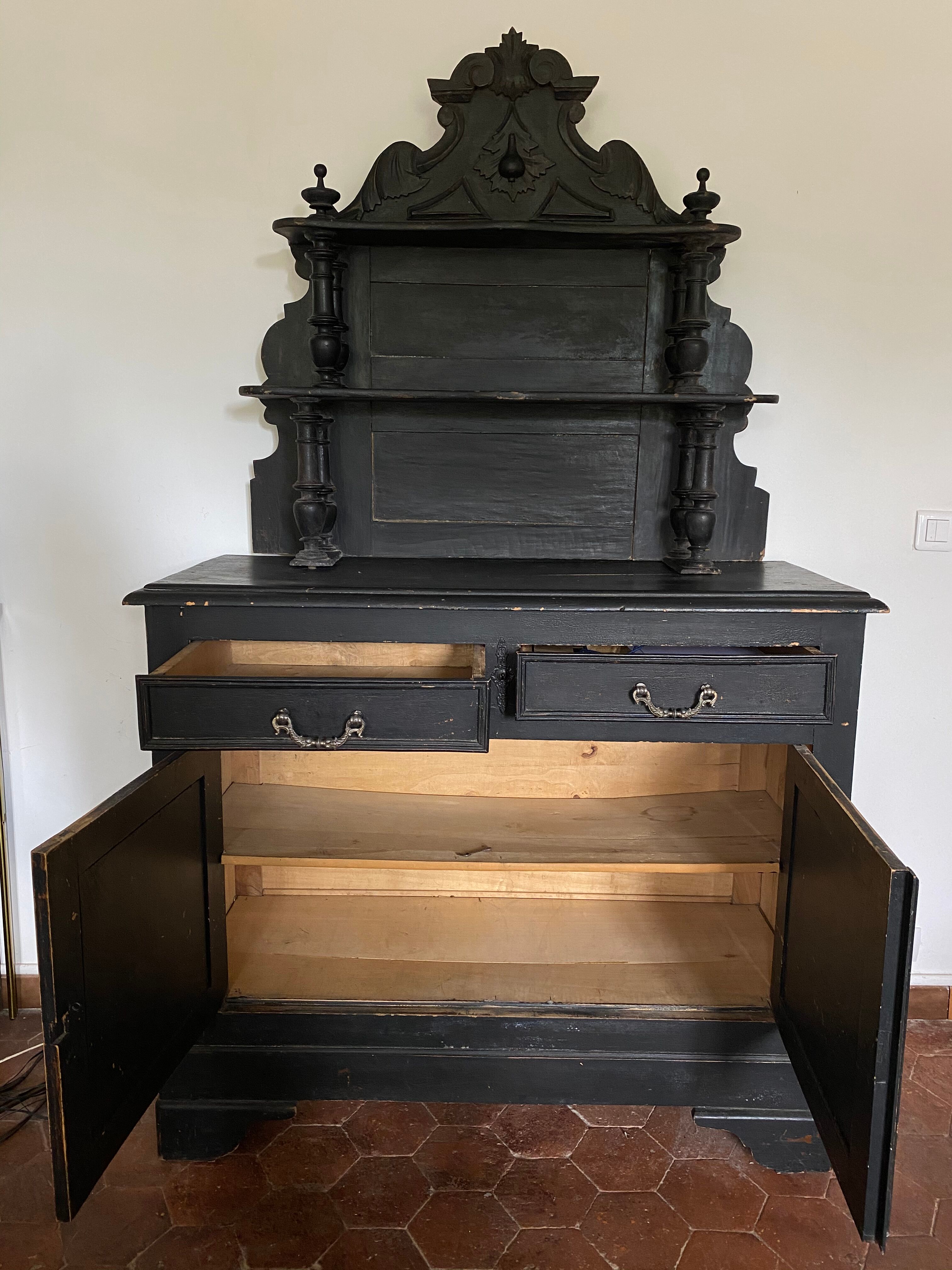 Black wooden buffet