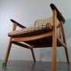 Danish Oak and Wool Chair, Mid-Century Scandinavian 1950s