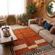 Large Berber rug made of natural wool, traditionally handwoven, 3/4 m.