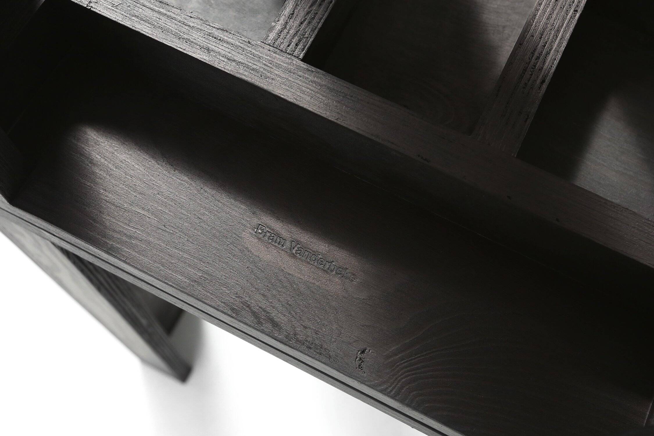 Black Stackable Stool by Bram Vanderbeke, Belgium