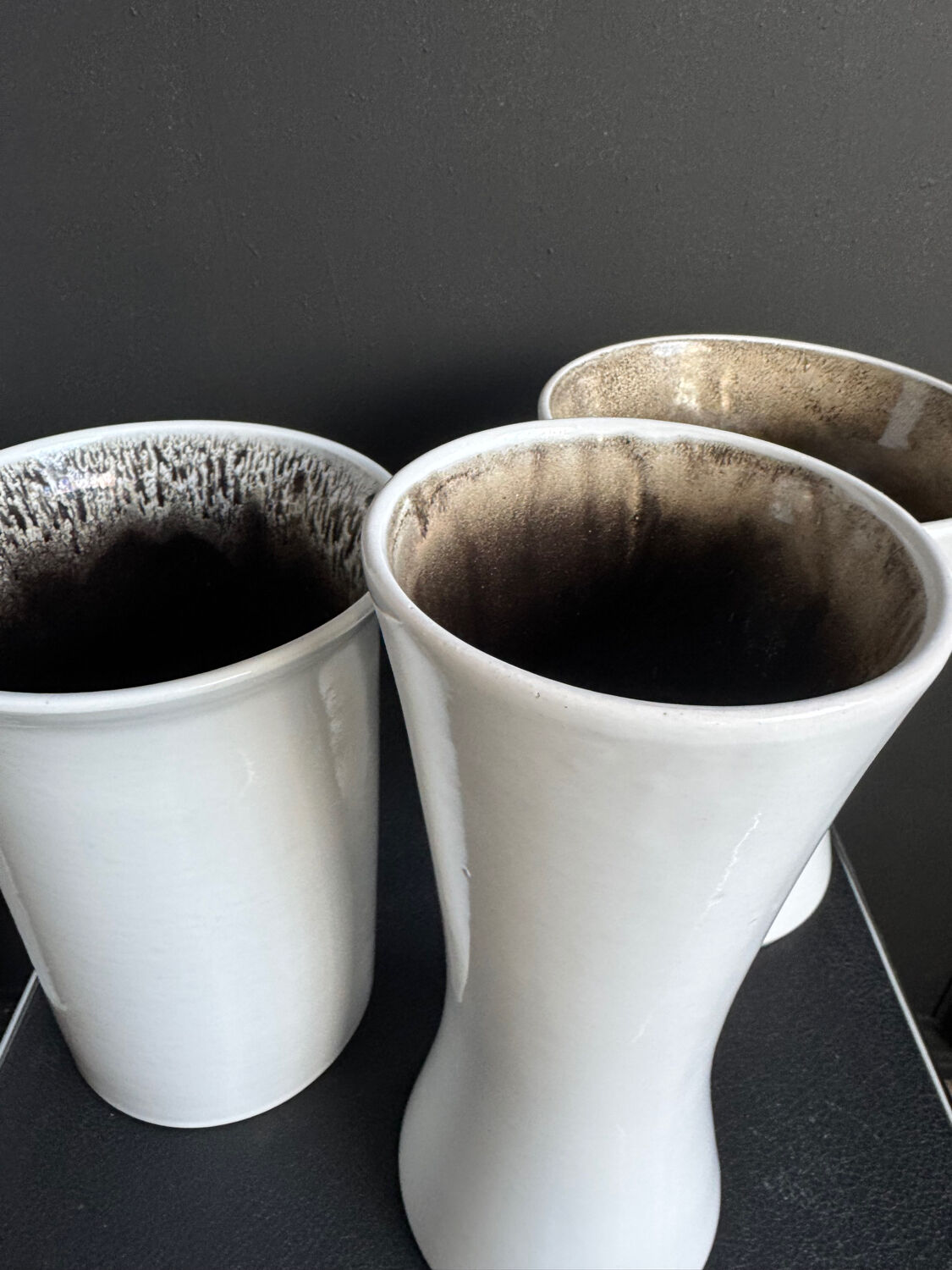 Vases diabolo céramique West Germany années 60