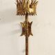 Wrought iron and gold leaf wall light. Spain, 1950s.