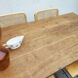 Farmhouse table on trestles