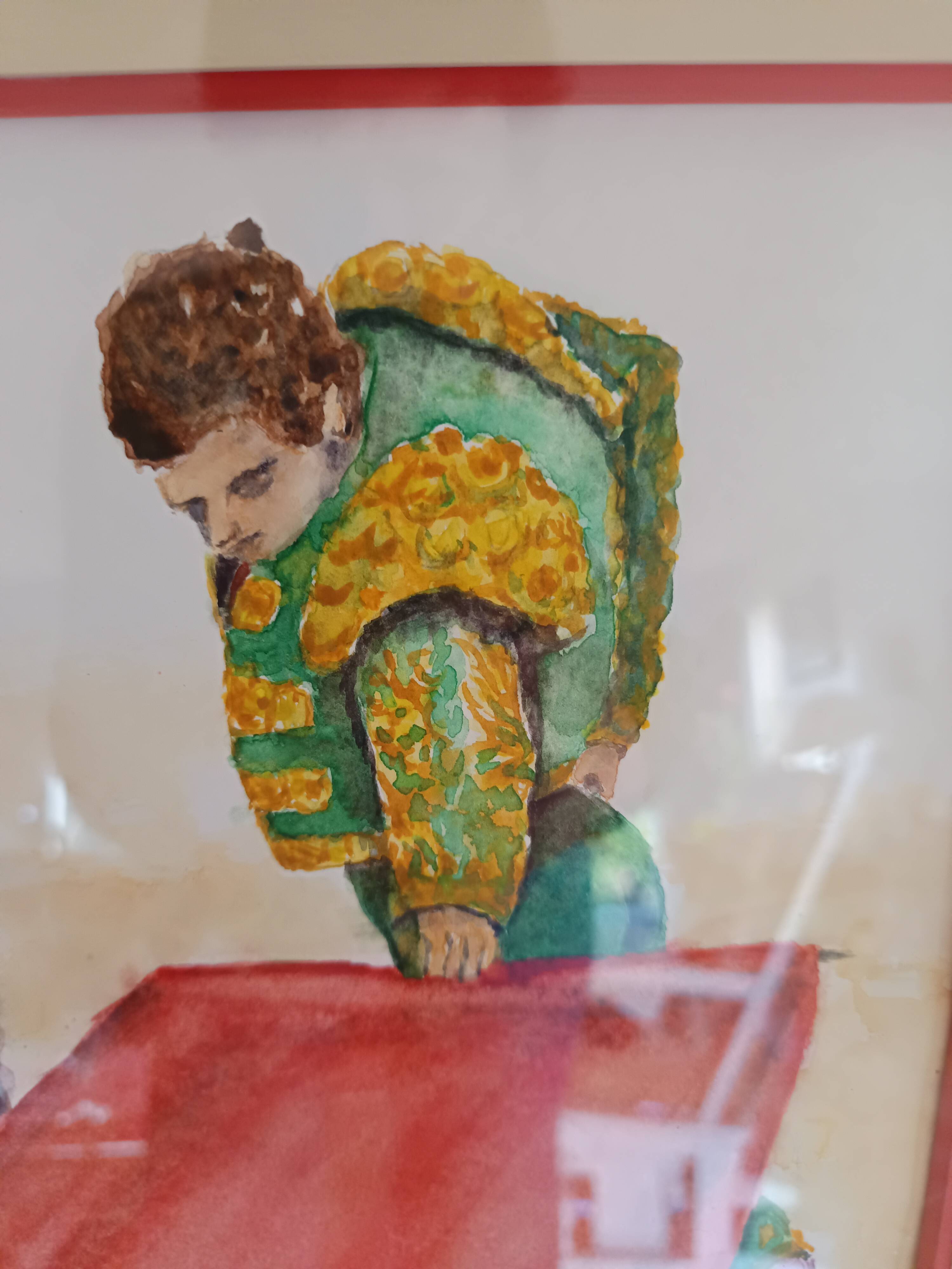 Oil on paper signed by the sculptor Jean Claude Causse